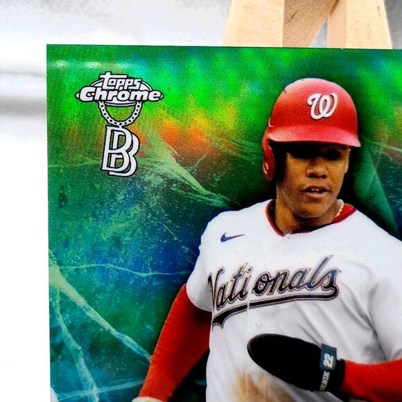 2021 Topps Chrome BEN BALLER Juan Soto Icy Insert Baseball Card # 1-4 - Picture 4 of 7